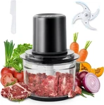 Olayks Food Processor, Electric Meat Grinder With 4 Stainless Steel Blades, 1.2L. Fixed Price $48.73.