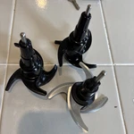 Ninja Food Processor Blades, 2 Plastic, 1 With Metal. Fixed Price $27.22.