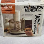 Vintage Hamilton Beach Food Processor Almond 702AL Made Usa 1986 Retro Nib. Fixed Price $48.85.