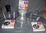 Veggie Bullet Spiralizer Food Processor VB-102 Bowls / 3 New Blades. Fixed Price $79.00.