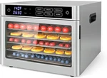 Premium 6-TRAY Stainless Steel Food Dehydrator With Glass Door 500W Power. Fixed Price $182.99.