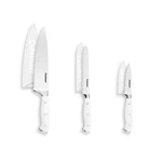 Cuisinart Classic White Triple Rivet 6PC Chef Set With Blade Guards. Fixed Price $24.99.