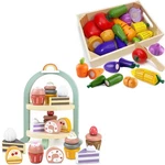 Wooden Play Food Vegetables And Toys Tea Party Set, Cupcake P.... Fixed Price $61.55.
