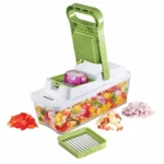 Brentwood Food Chopper And Vegetable Dicer With 6.75 Cup Storage Container Gr. Fixed Price $38.31.