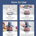 Veuse LARB4016 7-CUP Food Processor 300W Blue Glass Bowl Dishwasher Safe. Fixed Price $54.14.