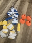 Sklz Football Deluxe Set 10 Man Flags 4 Cones Beach Yard Park Game Play. Fixed Price $12.00.