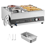 Vevor Commercial Soup Warmer Station With 2-POT & 3-PAN Kettle. Fixed Price $217.90.