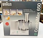 Braun Combimax 650 - 14 Speed Food Processor Blades & Attachments. Fixed Price $135.00.