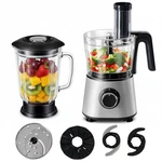 Food Processor Blender Combo, 300W Electric For Slicing, Dough. Fixed Price $52.99.