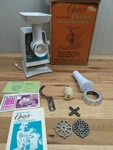Vintage Oster Electric Meat Food Grinder Model 945-08H Mcm Starburst Design 1981. Fixed Price $47.87.