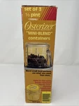 Osterizer Plastic "mini-blend" Containers 1/2 Pint 927-62 Vintage New Set Of 3. Fixed Price $10.25.