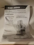 Black & Decker Food Processor FP2500B FP2500S Owners Manual. Fixed Price $14.99.