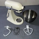 Vintage Kitchenaid K45-SS Stand Mixer Tilt Head Bowl 3 Attachments Tested. Fixed Price $134.99.
