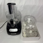 Kitchenaid 12 Cup Black Ultra Food Processor KFPW760QER1 With Accessory Set Euc. Fixed Price $125.00.