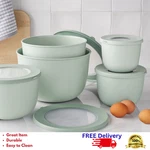 10 Pc Prep & Mix Bowl Set W/ Lids Nesting Kitchen Food Storage Bpa Free. Fixed Price $37.99.