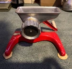 Vintage Red Grind-o-mat Meat Food Grinder Deco Appeal Unique Retro Gv White. Fixed Price $30.99.