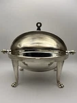 Vintage Silverplate Revolving Domed Breakfast Server Food Warmer Dish. Fixed Price $249.50.