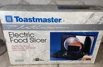 Toastmaster Fold Up Electric Food Slicer Bread Deli Meat Cheeses 6121 Open Box. Fixed Price $30.99.