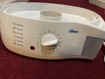 Oster Electric Food Steamer White Plastic Double Tier Timer Clear Lid. Fixed Price $54.95.