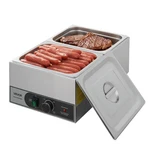 Vevor Commercial Food Warmer, 1200W Electric Stainless Steel Steam. Fixed Price $103.87.