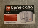 Bene Casa Mini Chopper Food Processor 1.5 Cup 100W White New Box Sealed. Fixed Price $24.00.
