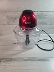 Oster FPSTMC1250 Top 4-CUP Chopper 250W Stainless Steel Blades Red, Tested. Fixed Price $21.99.