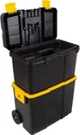 2-IN-1 Tool Box Chest W/ Wheels Removable Storage Trays Stackable Portable Black. Fixed Price $85.40.