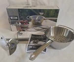 Weston Stainless Steel Food Mill W/ 3 Discs Complete Set Box Manual. Fixed Price $30.43.