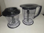 Ninja Food Processor Parts: 6 Cup & 5 Containers W/ Lids. Fixed Price $30.00.