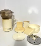 Vintage Sunbeam Food Processor Oskar 14081 Chopper Attachment Blades Chute. Fixed Price $44.99.