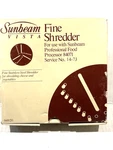 Sunbeam Vista Professional Food Processor Fine Shredder Blade #84071 Vintage. Fixed Price $15.62.