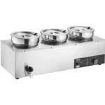 Vevor Electric Soup Warmer, Three 7.4QT Stainless Steel Round Pot 86 185 F Adjus. Fixed Price $180.26.