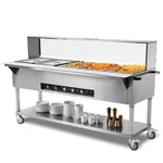 Vevor 5-PAN Commercial Food Warmer X 20.6QT Steam Table & Acrylic Sneeze Guard. Fixed Price $1262.99.