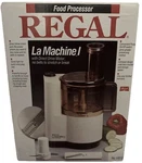 Vintage Regal La Machine Food Processor New V813. Fixed Price $65.00.
