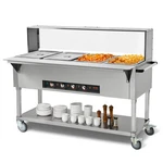 Vevor 4-PAN Commercial Food Warmer X 20.6QT Steam Table & Acrylic Sneeze Guard. Fixed Price $1232.99.
