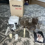 Vintage Cuisinart Food Processor DLC-10E Tested Works W/ Accessories. Fixed Price $124.99.