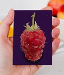 Aceo Print Mini Food Still Life Berry Art Card 2.5 X 3.5 Digital Painting. Fixed Price $8.00.