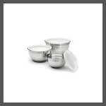 Cuisinart Stainless Steel Mixing Set Lidded Of 3 With Lids. Fixed Price $37.99.