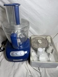 Kitchenaid Food Processor KFP750BW1 Blue W/ Slicing Shredding Discs Accessories. Fixed Price $134.99.