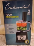 Continental 3 Cup Food Processor With Stainless Blade, Model CE-FP169.. Fixed Price $39.99.