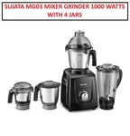 Sujata MG03 Mixer Grinder 1000 Watts 24000 Rpm With Jars. Fixed Price $185.49.