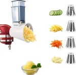 Slicer And Shredder Attachment For Kitchen Mixer With Vegetable. Fixed Price $36.99.