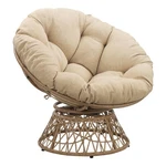 Osp Home Furnishings Wicker Papasan Large, Natural Frame With Cream Cushion. Fixed Price $271.99.
