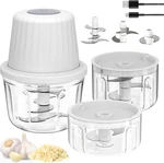 Mini Food Processor Cordless Set With Multiple 3*(400ML+250ML+100ML) Bowls 6+3+. Fixed Price $32.39.