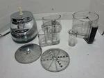 Cuisinart Food Processor Prep Stainless Steel DLC-2009CHB Tested No Blade. Fixed Price $63.00.