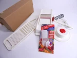 Vntg Super Slicer Dices Shreds Chips & Chops Food Process Missing Orange Squeeze. Fixed Price $15.00.