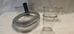 Oem Cuisinart FP-16WBC Work Bowl Cover +FP-16LP/FP-16SP Lg/sm Pusher For FP-16DC. Fixed Price $59.95.
