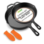 Nutrichef 10" & 12" Pre-seasoned Cast 10-INCH 12-INCH (2-PIECE Set), Black. Fixed Price $121.99.
