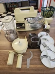 Vintage Oster Regency Kitchen Center Stand Mixer, Blender, Food Processor, +more. Fixed Price $150.00.