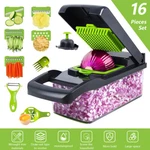 16-IN-1 Vegetable Fruit Kitchen Chopper Cutter Food Onion Veggie Dicer Slicer. Fixed Price $7.49.